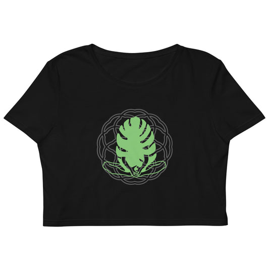 Meditation Monstera Mandala - Organic Crop Top