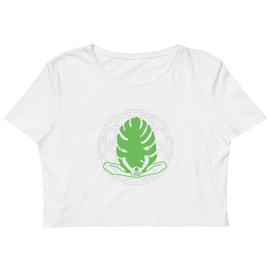 Meditation Monstera Mandala - Organic Crop Top