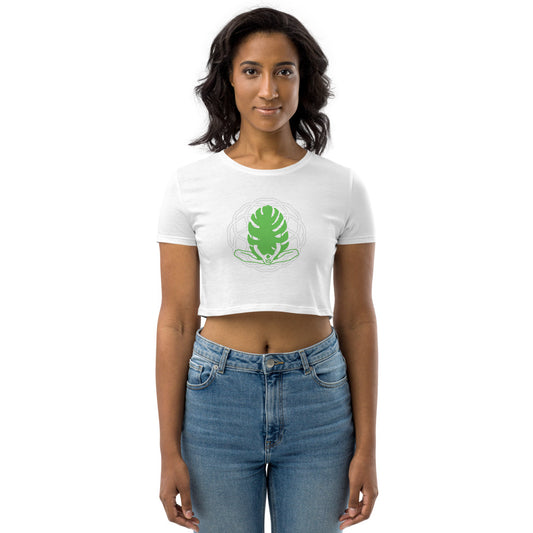 Meditation Monstera Mandala - Organic Crop Top